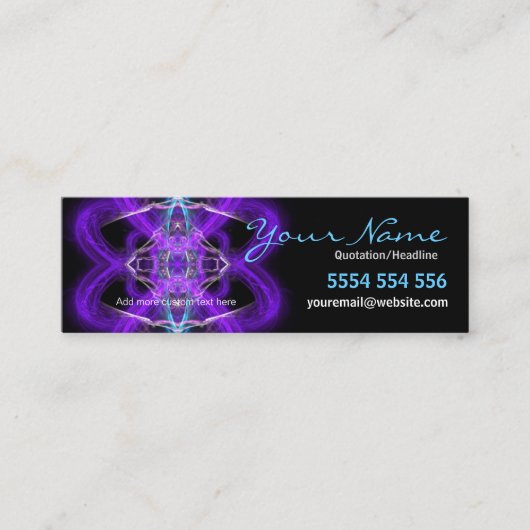 Purpliaz hartsprofiel mini visitekaartje (Voorkant)