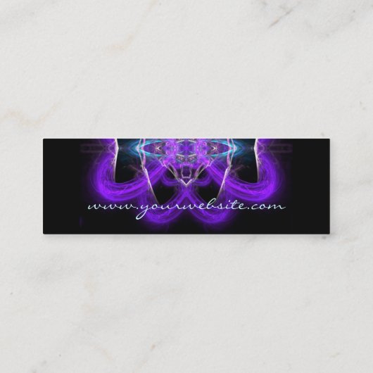 Purpliaz hartsprofiel mini visitekaartje (Achterkant)