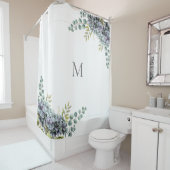 Purplish Hydrangeas Eucalyptus Douchegordijn (In situ)