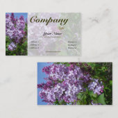 Purplke Lilacs in Bloom-aangepaste kleur Visitekaartje (Voorkant / Achterkant)
