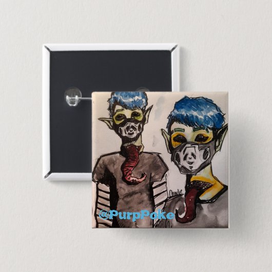 PurpPoke Button (Voorkant /achterkant)