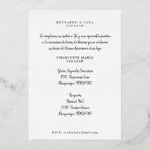 Purpurina Oro Rosa Tendencia XV Español Folie Uitnodiging (Achterkant)