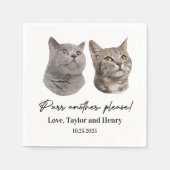 Purr Another Please Op Maat Gemaakte Huwelijksserv Servet (Voorkant)