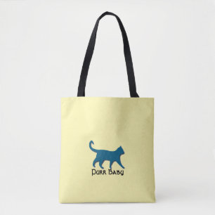 "PURR BABY LEMON" SCHOUDERTAS TOTE BAG