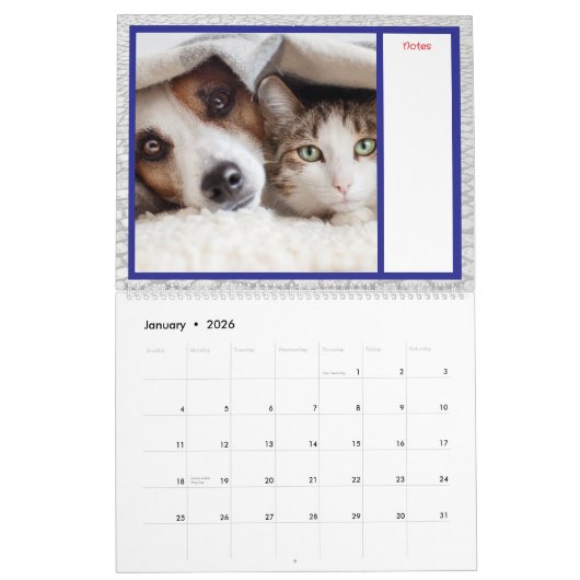 'Purr & Bark-ingham Tails' Pet Custom Kalender (Jan 2026)