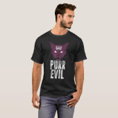 Purr Evil Kat Voor Kat T-shirt (Voorkant volledig)