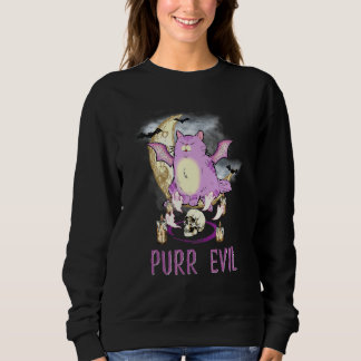 Purr Evil  Let's Summon Demons Pastel Goth Occult  Trui