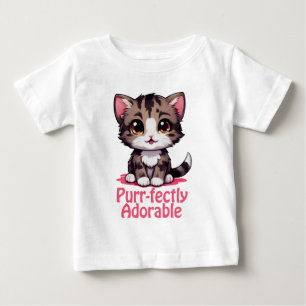 Purr-fect Adoreerbare Chibi Kawaii Kitten in Roze