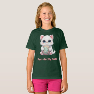 Purr‑fect Cute Kawaii Kat Met Garenspool T-shirt