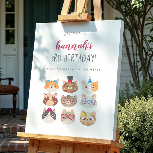 Purr-fect Feest Kat Verjaardagsfeestje Poster