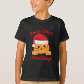 Purr‑fect Holiday Cat Christmas Shirt (Voorkant)