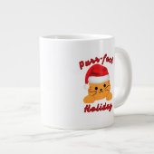 Purr‑fect Holiday Christmas Cat Lover Mug  Grote Koffiekop (Voorkant rechts)