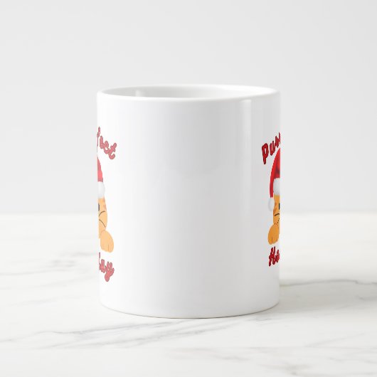 Purr‑fect Holiday Christmas Cat Lover Mug  Grote Koffiekop (Voorkant)