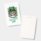 Purr-fect Iers Badge (Voor- en achterkant)