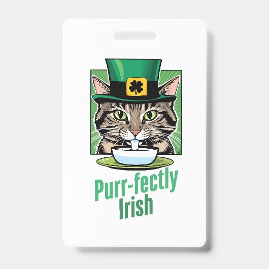 Purr-fect Iers Badge (Voorzijde)