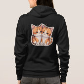 “Purr-fect Pair” “Double the Whiskers, Double the  Hoodie (Achterkant)