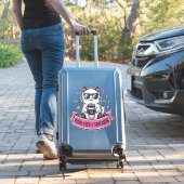 Purr-fect Sarcasme Witte Kat Sticker (Koffer Insitu)