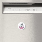 Purr-fect Sarcasme Witte Kat Sticker Magneet (Insitu (Vaatwasser))