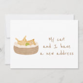 Purr-fect verhuisd, ons nieuwe adres aankondiging (Voorkant)
