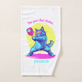 Purr-fecte Pickleball Kampioen Handdoek