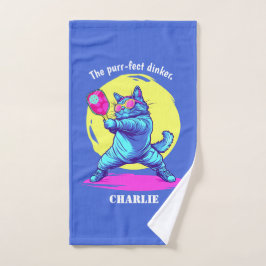 Purr-fecte Pickleball Kampioen Handdoek