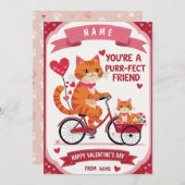 Purr-fecte Vriend Valentijnskaart – Knuffelkat Kaart (Voorkant / Achterkant)