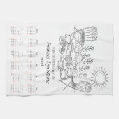 Purr-fectly Brewed Cat Tea Towel 2026 Calendar Theedoek (Horizontaal)