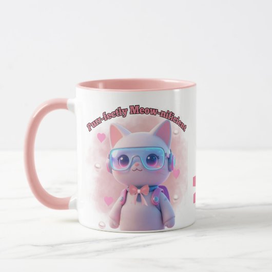 Purr-fectly Meow-nificient Cat Mug Mok (Links)