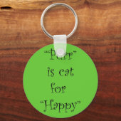 purr is kat voor geluk sleutelhanger (Voorkant)