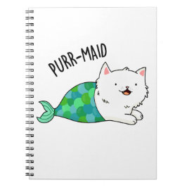 Purr-maid Grappige Kitty Kat Meermin Woordspeling Notitieboek