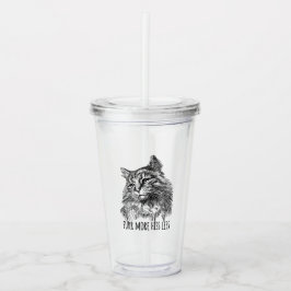 Purr More Hiss Less Pretty Kitty Acryl Drinkbeker