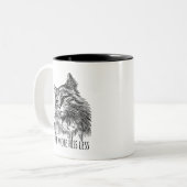 Purr More Hiss Less Pretty Kitty Tweekleurige Koffiemok (Voorkant links)