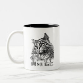 Purr More Hiss Less Pretty Kitty Tweekleurige Koffiemok