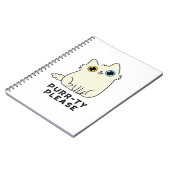 Purr-ty Alsjeblieft Grappige Kitty Kat Grappenmake Notitieboek (Linkerzijde)