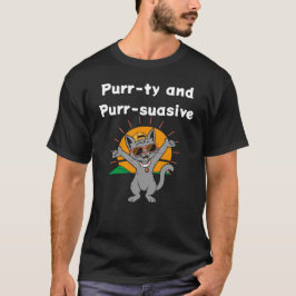 Purr-ty en Purr-suasive grafisch ontwerp T-shirt