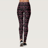 Purr Typografie ROZE Leggings (Achterkant)
