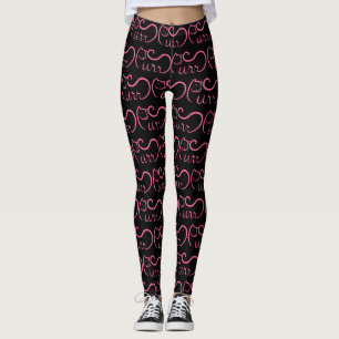 Purr Typografie ROZE Leggings