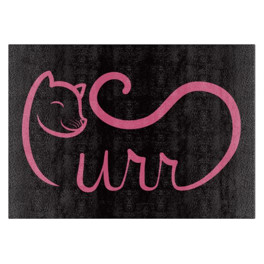 Purr Typografie ROZE Snijplank (Voorkant)