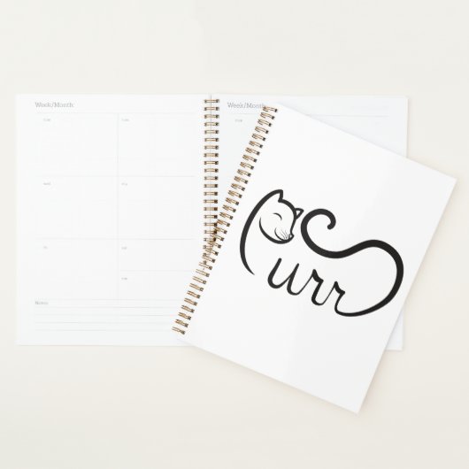 Purr Typografie ZWART Planner (Display)