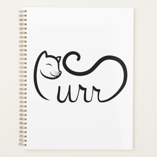 Purr Typografie ZWART Planner (Voorkant)