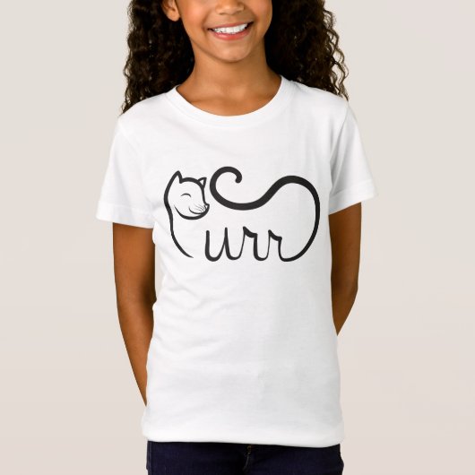 Purr Typography ZWART T-shirt (Voorkant)