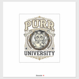 Purr Universiteit Kat Nep Universiteit Academie Vi Sticker