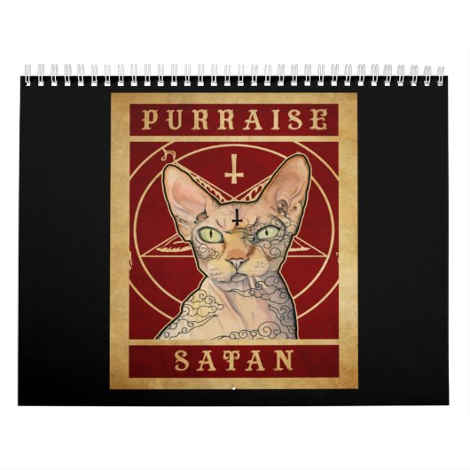 Purraise Satan Sphynx Cat Kalender (Hoes)