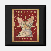 Purraise Satan Sphynx Cat Magneet (Voorkant)