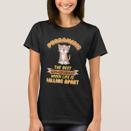 Purramedic Cat Paramedic Pun Quote T-shirt (Voorkant)