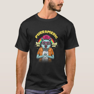 Purramedic Kat Paramedicus Kitten Emt Kat Moed T-shirt