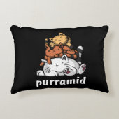 Purramid Cat Pyramids Cute Kitten Accent Kussen (Voorkant)