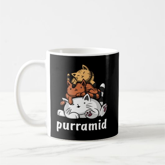 Purramid Cat Pyramids Cute Kitten Koffiemok (Links)