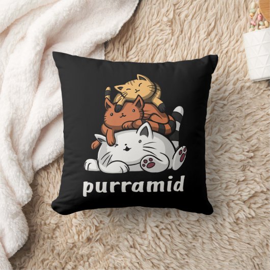 Purramid Cat Pyramids Cute Kitten Kussen (Deken)