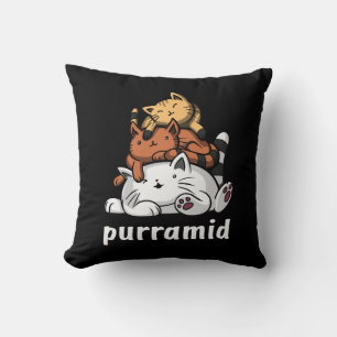 Purramid Cat Pyramids Cute Kitten Kussen